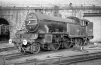 Gresley V3 No 67643 on shed at Gateshead in October 1964.<br><br>[Robin Barbour Collection (Courtesy Bruce McCartney) 24/10/1964]