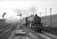 Black 5 no 45478 brings a southbound train into Carstairs in the 1960s.<br><br>[Robin Barbour Collection (Courtesy Bruce McCartney) //]