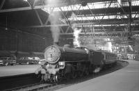 Thompson B1 4-6-0 no 61134 of Dalry Road shed on station pilot duty at Princes Street on 25 August 1965, while 44973 waits over on the left  with a Carstairs working. 1965 was the final year of operation for Princes Street station, Dalry Road shed and both locomotives.<br>
<br><br>[K A Gray 25/08/1965]