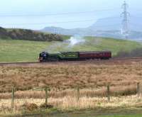 60163 <I>Tornado</I> passing Lumphinnans en route to Edinburgh on 7 March 2009.<br><br>[Brian Forbes 07/03/2009]