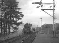 80028 runs round the single coach forming the Killin branch train at the east end of Killin Junction in 1965, a few months before closure.  <br><br>[K A Gray //1965]