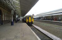 Northern 156480 waits at platform 4 at Bolton station on 5 March 2009 with a service to Wigan Wallgate. <br>
<br><br>[John McIntyre 05/03/2009]