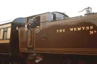 Ex-Wemyss Private Railway No.20 (Barclay 2068 0f 1939) at the SRPS Springfield Yard, Falkirk, on 26 August 1978. [Editor's note: Does anyone recognise the young lady in the picture many years later - BMcC tells me she became a TV regular?]<br>
<br><br>[Bruce McCartney 26/08/1978]