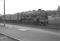 Royal Scot No 46109 <I>Royal Engineer</I> of 55A Leeds Holbeck stands alongside an unidentified class A3 Pacific at Corkerhill in July 1962.<br><br>[Colin Miller /07/1962]