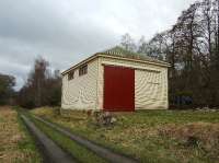 The old goods shed at Blacksboat. It is still in very good external condition.<br><br>[John Gray 22/03/2009]