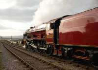 Ex-LMS 6100 <i>Royal Scot</i> in the process of <I>running in</I> on the West Somerset Railway on 25 March 2009, photographed at Blue Anchor station.<br><br>[Peter Todd 25/03/2009]