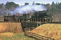 The Langholm/Newcastleton pickup freight crossing the border approaching Kershopefoot on its way back to Kingmoor at Easter time in 1967. Note the border sign on the embabkment just below the locomotive. The working was from Kingmoor to Langholm, then on to Newcastleton via Riddings Junction, with the final leg back to Kingmoor. During the course of this trip the train crossed the border no less than 8 (eight) times. [See image 23012].<br><br>[Bruce McCartney //1967]