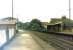 The old Stewarton station, photographed looking along the northbound platform towards Dunlop  in June 1974. Single line working had been introduced by that time and lifting of the former southbound line was in progress with some removed sections of track stored on the redundant platform.<br>
<br><br>[Colin Miller 19/06/1974]