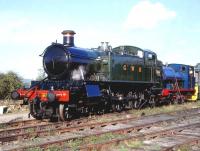 Ex-GWR 6106 looking immaculate at the Gloucester Warwickshire Railway Open Day on 12 August 1990.<br>
<br><br>[Peter Todd 12/08/1990]