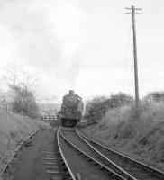 The local pickup freight comes off the viaduct into Leslie sidings in 1966 behind Thornton J38 no 65915. Freight services to Leslie finally ceased in 1967.<br><br>[Robin Barbour Collection (Courtesy Bruce McCartney) //1966]