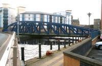 Looking south east from Leith Docks past the Victoria swing bridge towards the inner harbour on 15 March. On the left is Ocean Drive, with Rennie's Isle to the right.  <br>
<br><br>[John Furnevel 15/03/2009]