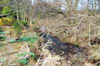 A photograph of something which isn't there. Gilchriston Bridge viewed from the south. The collapse of this bridge in 1948 led to the truncation of the Gifford line at Humbie with road trucks from Haddington running to Gifford station yard.<br><br>[Ewan Crawford 21/03/2009]