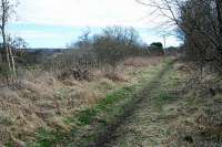 Looking to Bathgate on 29 March 2009 at the site of Westfield Loop, which was located east of the former Westfield station. The line to Westfield Mill dropped down to the left. There was a signalbox here called Westfield Paper Mill. [See image 23043]<br><br>[Ewan Crawford 29/03/2009]