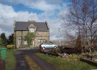 Some two miles north of the famous summit, Shap station building still stands alongside the Down line as a private residence, seen here looking north in March 2009. <br><br>[Mark Bartlett 26/03/2009]