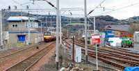 The box has seen a lick of paint and the CCE sidings are buried under ballast and equipment.<br><br>[Ewan Crawford 30/03/2009]