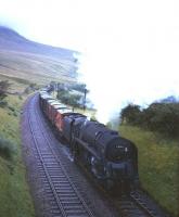 BR Standard class 9F no 92161 approaching Aisgill with a southbound freight circa 1961. [see EC image 7109]. <br><br>[Robin Barbour Collection (Courtesy Bruce McCartney) //1961]