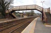 View over Busby station on 6 April 2009 looking towards East Kilbride. <br><br>[John Steven 06/04/2009]