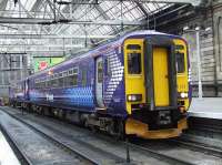 156433 at Platform 2 waiting to form a service to Barrhead on 4th April<br><br>[Graham Morgan 04/04/2009]