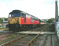 47704 stands at Bog Hall Sidings, Whitby, in July 1993, with the empty stock of a special.<br><br>[David Pesterfield /07/1993]