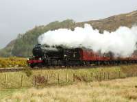 Class K4 2-6-0 No 61994 <I>The Great Marquess</I> runs along the shores of Loch Carron near Attadale with <I>The Great Britain ll</I> railtour on 11 April 2009.<br><br>[John Gray 11/04/2009]