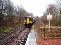 Oban bound Sprinter 156467 leaves the last stop at Connel Ferry passing, on the left, the tree covered mound that was once an island platform. This gave the former junction for Ballachulish three platforms, now reduced to just one.<br><br>[Mark Bartlett 27/03/2009]