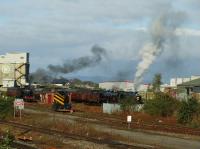 Three engines in steam at Inverness on 12 April. 61994 to the left, 45407 and 45231 to the right.<br><br>[John Gray 12/04/2009]