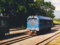 Scene on the Panevezys-Anyksciai narrow gauge system at Anyksciai, Lithuania, in July 1994.<br><br>[Bruce McCartney /07/1994]