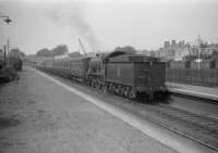 Class D49 no 62743 <I>The Cleveland</I> with the 1.31pm service to Waverley about to leave Corstorphine in August 1959. The locomotive was withdrawn from Haymarket shed nine months later, while Corstorphine officially closed to passengers on 1 January 1968. [See image 23470]<br>
<br><br>[Robin Barbour Collection (Courtesy Bruce McCartney) 21/08/1959]