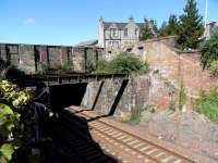 Old station site at Sinclairtown looking south in April 2009. Note the girders that once supported the booking office.<br><br>[David Panton 11/04/2009]