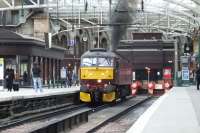 47760 getting ready to depart Glasgow Central light engine after bringing in the coaching stock and locomotives for the <i>Great Britain II</i> railtour leg from Glasgow to Inverness on 10th April 2009<br><br>[Graham Morgan 10/04/2009]