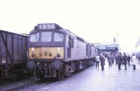 D7612+D7614 at Stranraer Harbour on 27 May 1967 after bringing in </i>Grand Scottish Tour no 2</i> from Ayr. The locomotives are in the process of running round their train in preparation for the return journey. The <I>Caledonian Princess</I> is berthed alongside.<br><br>[Colin Miller 27/05/1967]