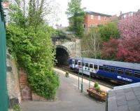 View over Knaresborough station towards York in April 2009.<br><br>[John Furnevel 24/04/2009]