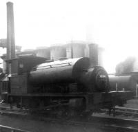 Holmes Y9 0-4-0ST no 68104 photographed out of use at Kipps in August 1963. Built in the latter years of the 19th century around half the class (but not this example) were permanently coupled to wooden tenders. Many of these versatile engines were <I>hired out</I> by BR from time to time, with 68104 spending a period at the Phoenix Tube Works in Rutherglen in 1961. The locomotive was cut up at Cowlairs a month after this photograph was taken.<br><br>[David Pesterfield 25/08/1963]