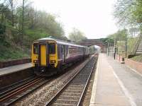 Looking towards Crow Nest Junction at Westhoughton as 156480 calls on a Manchester Victoria to Wigan service. At Crow Nest this line joins the direct line from Manchester via Atherton and Walkden.<br><br>[Mark Bartlett 17/04/2009]