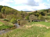 Bridge on the Waverley route around half a mile in the Heriot direction from Fountainhall station near Brockhouse Farm seen in May 2009.<br><br>[John Steven 04/05/2009]