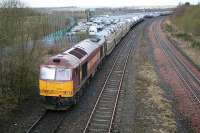 EWS 60062 shunts part of its load into Bathgate STVA yard on 27 April 2006<br><br>[James Young 27/04/2006]