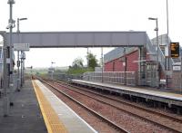 View north towards Aberdeen from the down platform of the reopened Laurencekirk station on 18 May 2009.<br><br>[Brian Forbes 18/05/2009]