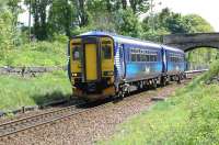 An East Kilbride - Glasgow Central service departs Thorntonhall on 22 May.<br><br>[John Steven 22/05/2009]