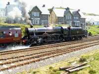 45231 <I>The Sherwood Forester</I> about to leave Mallaig for Fort William on a warm and sunny 1 June following arrival of the Glasgow Queen Street Super Sprinter service.<br><br>[Brian Smith 01/06/2009]