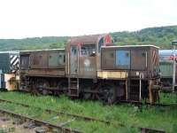 D9502, still wearing the same original BR livery it also carried at NCB Weetslade in 1981, stands at the Peak Rail centre, Rowsley on 27 May 2009.<br><br>[Colin Alexander 27/05/2009]