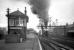 View north west towards the main station from Carstairs No 3 box in the 1960s as a lengthy double headed freight restarts southbound. Carstairs shed stands on the right. <br><br>[Robin Barbour Collection (Courtesy Bruce McCartney) //]