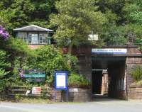 The subway at Arrochar & Tarbet on 2 June 2009. Turn right and up the steps for the platforms, straight ahead for the forest walks.<br><br>[David Panton 02/06/2009]