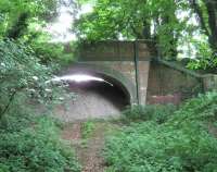 Meon Valley Railway between Alton and Fareham. Overbridge to Southfield Farm near Farringdon.<br><br>[Alistair MacKenzie 12/06/2009]