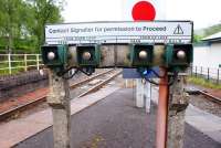 Push button route selector at Crianlarich on 15 June 2009.<br>
<br><br>[David Forbes 15/06/2009]