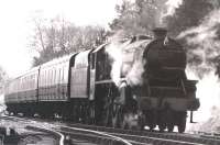 5025 approaches Boat of Garten with a train from Aviemore in 1981.<br><br>[Colin Miller //1981]