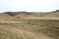 Looking north east in March 2007 along the <i>Waverley route</i> approach to Falahill summit. The gradient is obvious here. All going to plan, rail traffic may once again return to run through the area. <br><br>[James Young 14/03/2007]