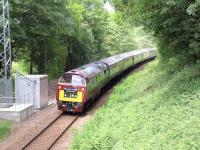 The <I>Western Chieftain</I> railtour passes Collessie on 21 June.<br><br>[Brian Forbes 21/06/2009]