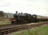 Ivatt 2-6-0 no 46464 on duty at Aviemore in May 1979.<br><br>[Peter Todd 19/05/1979]