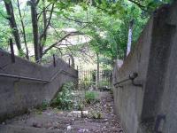 Former entrance to the redundant second platform at Corkerhill on 20 June 2009.<br><br>[David Panton 20/06/2009]