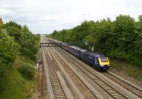 On the GWR main line west of Maidenhead a First Great Western HST heads towards Reading on 18 June 2009.<br><br>[John McIntyre 18/06/2009]